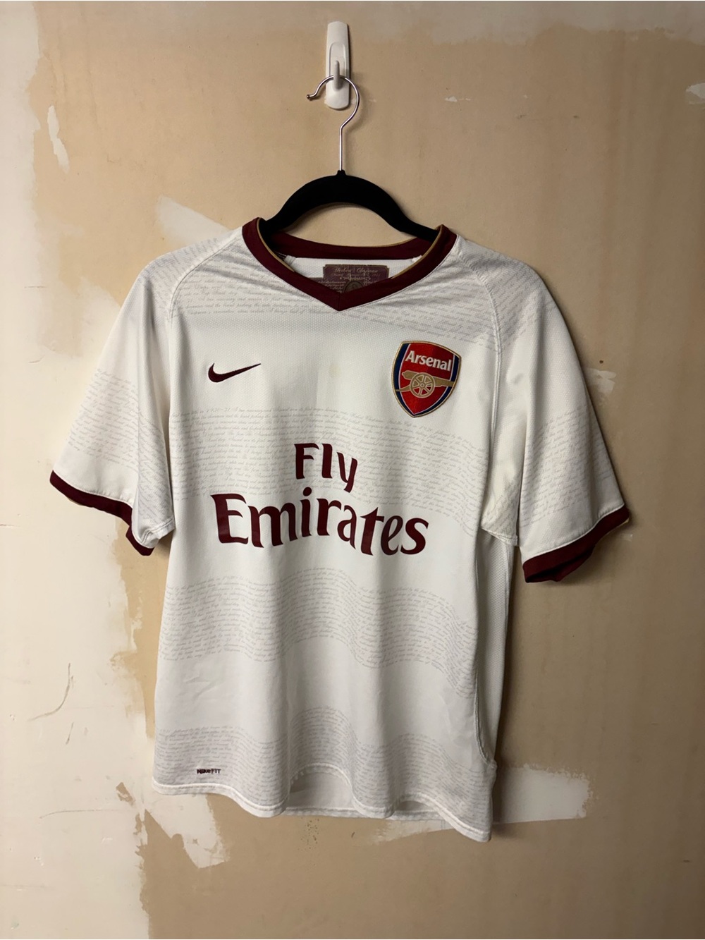 Arsenal 2007/08 Away Shirt – Nike – Men's Medium – Fly Emirates